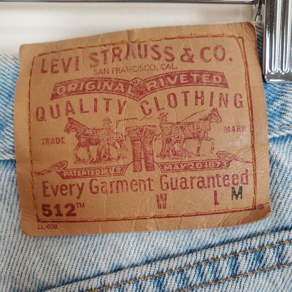 Vintage 80s 90s Levi's 512 Mom Jean Shorts Light Wash 26" - Picture 10 of 15